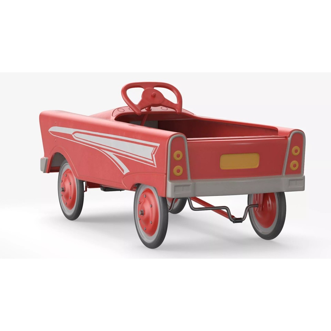 Old Retro Murray Pedal Car 3D Model – Vintage Toy Vehicle, PBR Textures - View 9