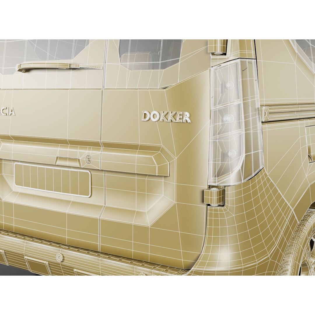 Dacia Dokker 3D Model – Detailed Vehicle with Multiple Formats