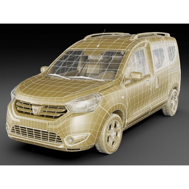 Dacia Dokker 3D Model – Detailed Vehicle with Multiple Formats - View 22