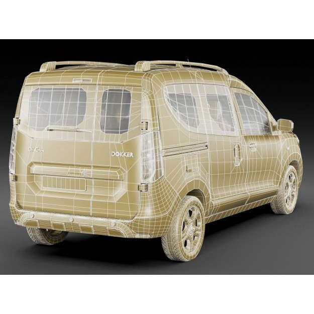 Dacia Dokker 3D Model – Detailed Vehicle with Multiple Formats - View 23
