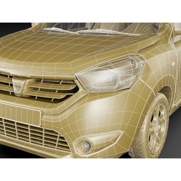 Dacia Dokker 3D Model – Detailed Vehicle with Multiple Formats - View 24