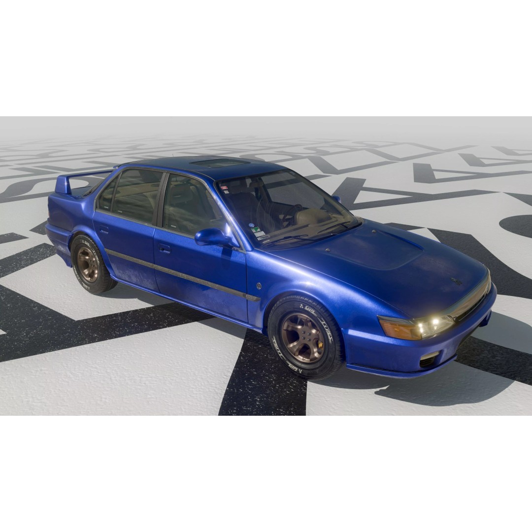1990 Sedan 3D Model – Low Poly Game Asset, PBR Textures, Blender - View 9