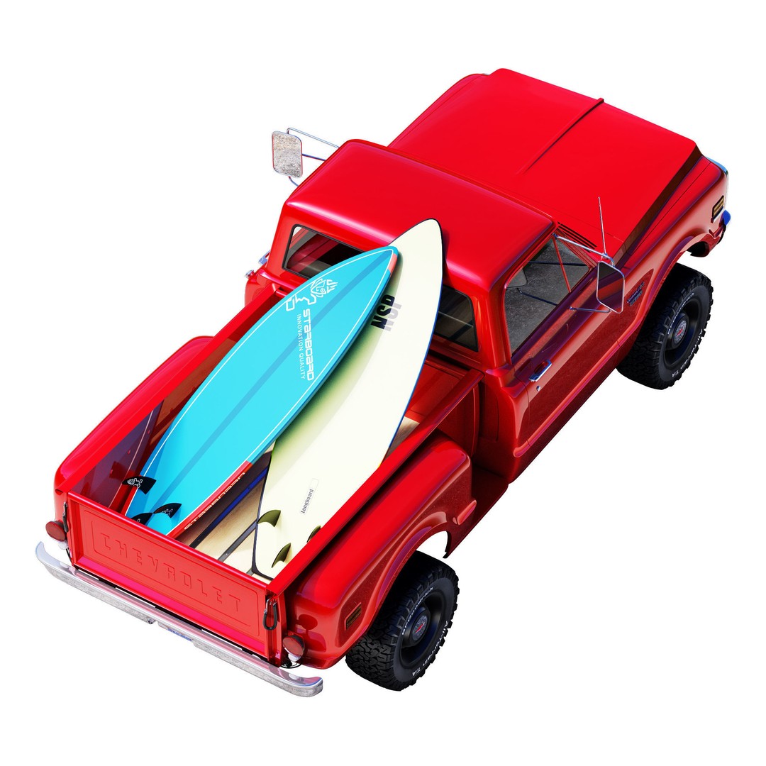 Chevrolet C10 3D Model – High Detail Vintage Truck, FBX - View 10