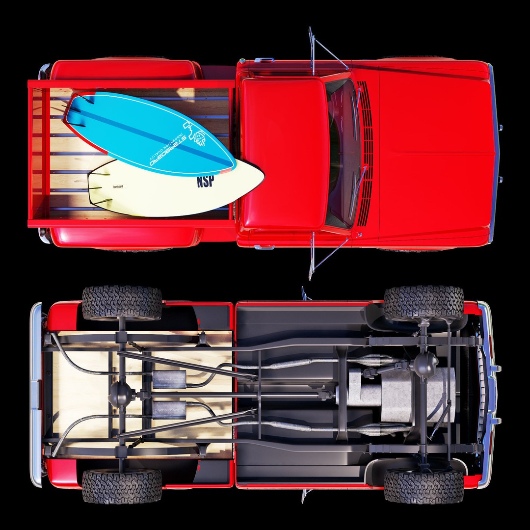 Chevrolet C10 3D Model – High Detail Vintage Truck, FBX - View 13