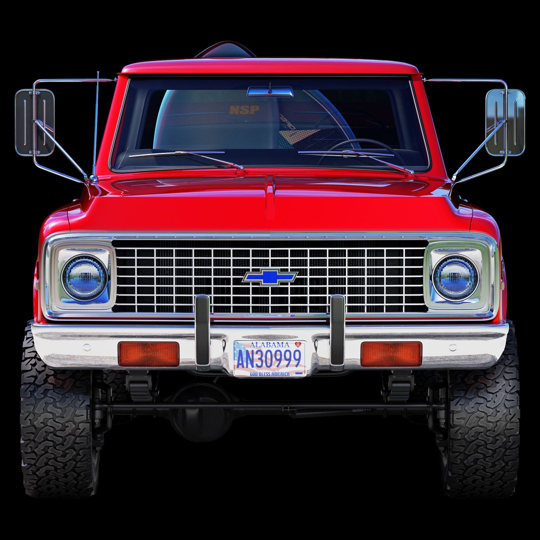 Chevrolet C10 3D Model – High Detail Vintage Truck, FBX - View 14