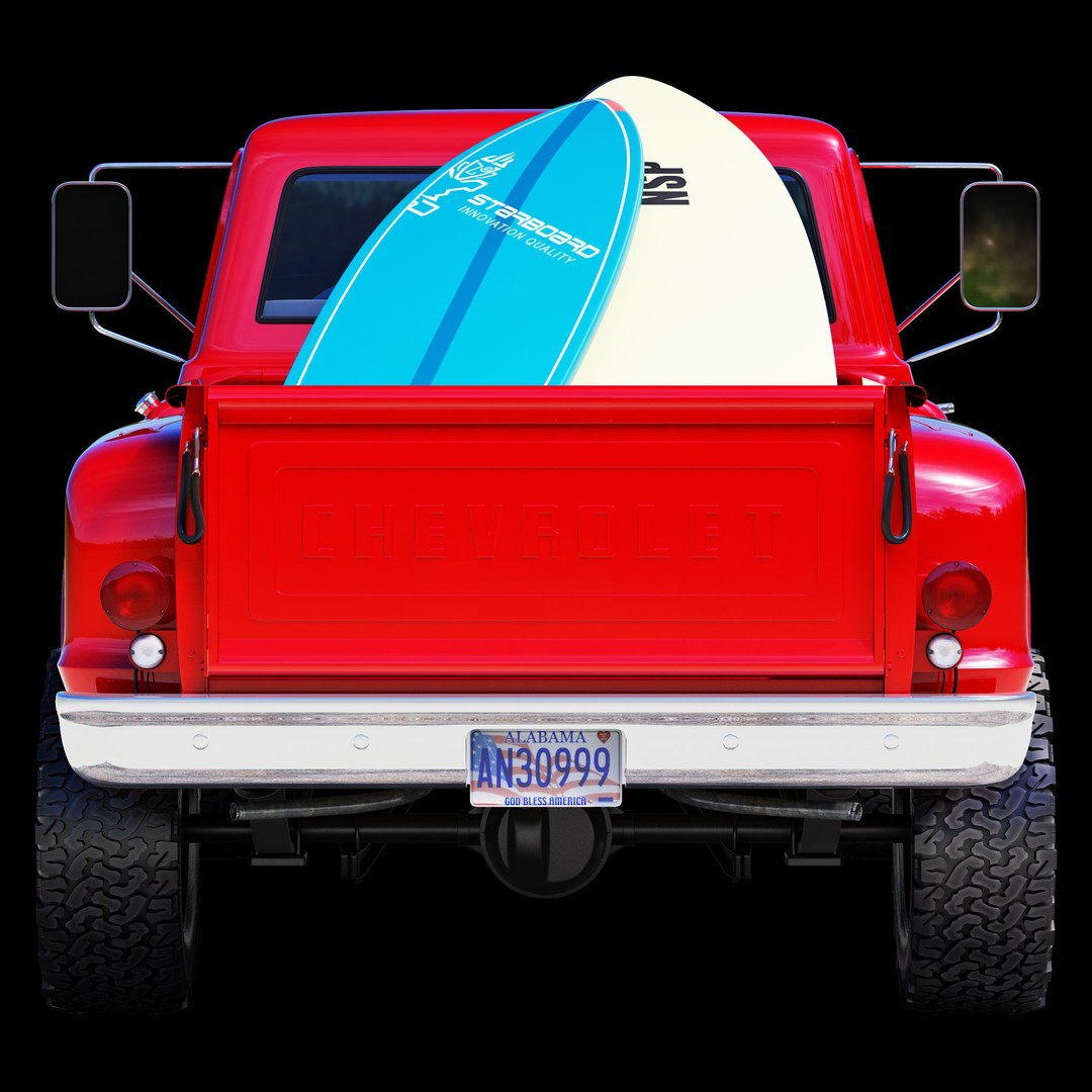 Chevrolet C10 3D Model – High Detail Vintage Truck, FBX - View 15