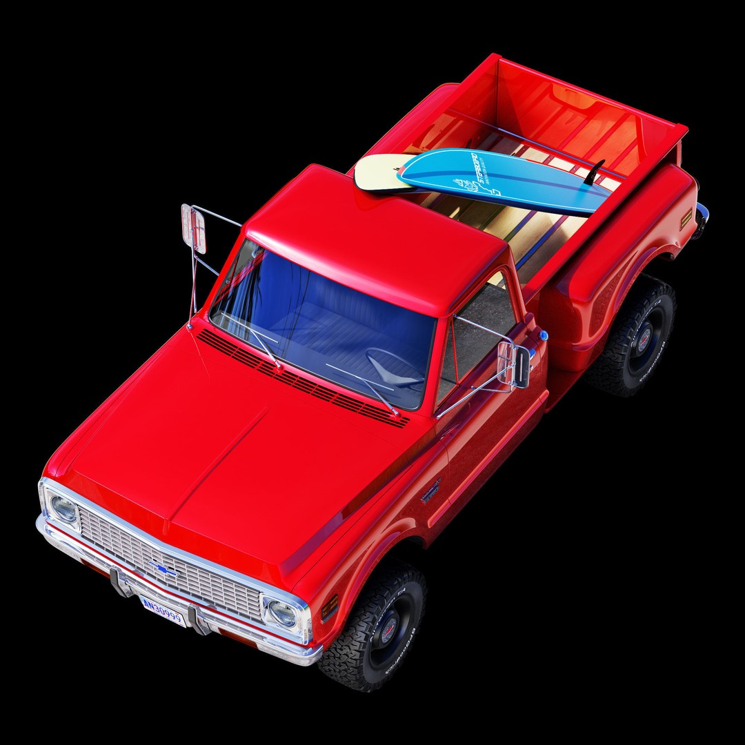 Chevrolet C10 3D Model – High Detail Vintage Truck, FBX - View 18