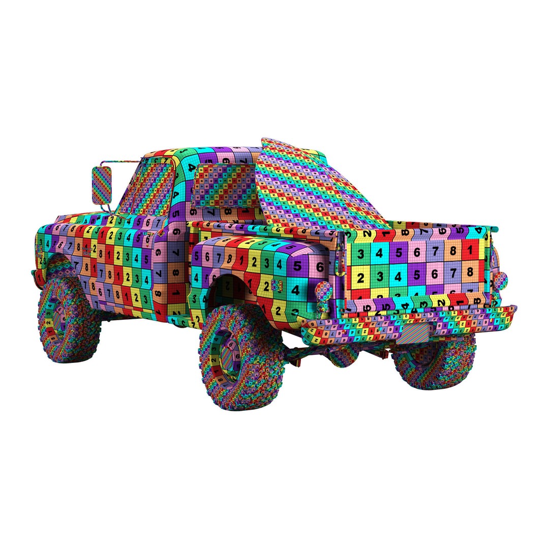 Chevrolet C10 3D Model – High Detail Vintage Truck, FBX - View 25