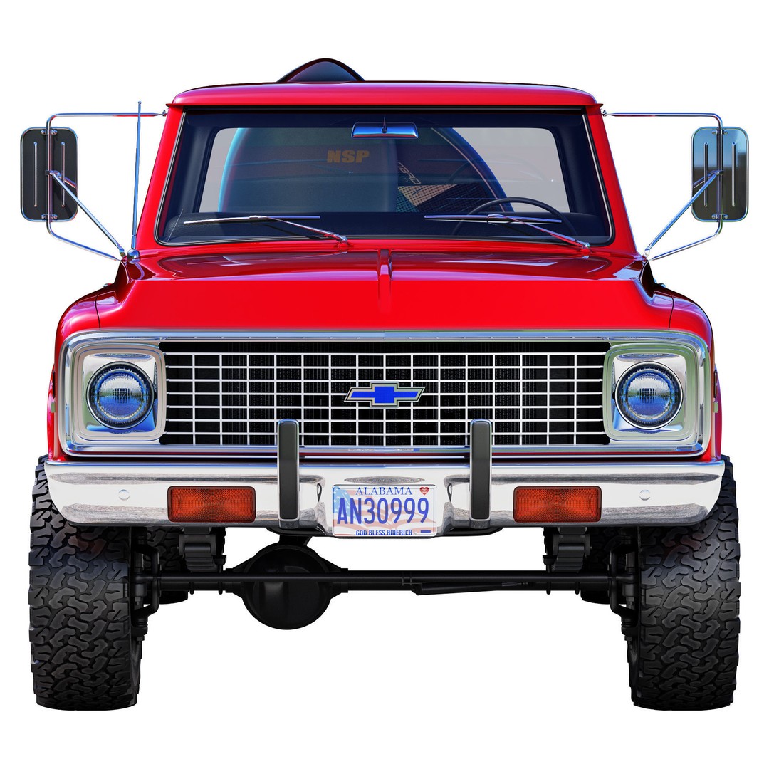 Chevrolet C10 3D Model – High Detail Vintage Truck, FBX - View 5