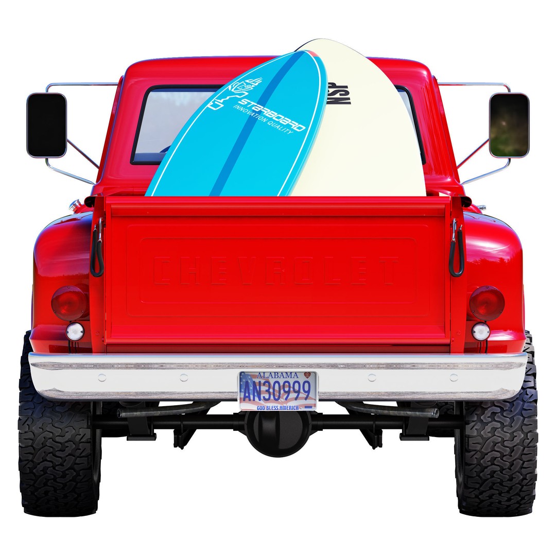 Chevrolet C10 3D Model – High Detail Vintage Truck, FBX - View 6