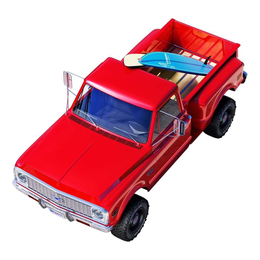 Chevrolet C10 3D Model – High Detail Vintage Truck, FBX - View 9
