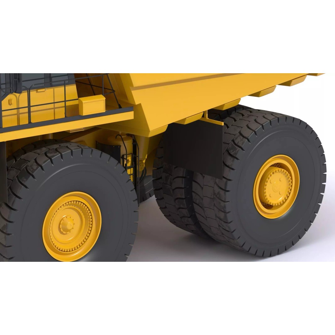 Komatsu 930E-5SE Electric Drive Mining Truck 3D Model – High-Poly PBR Asset, FBX - View 12