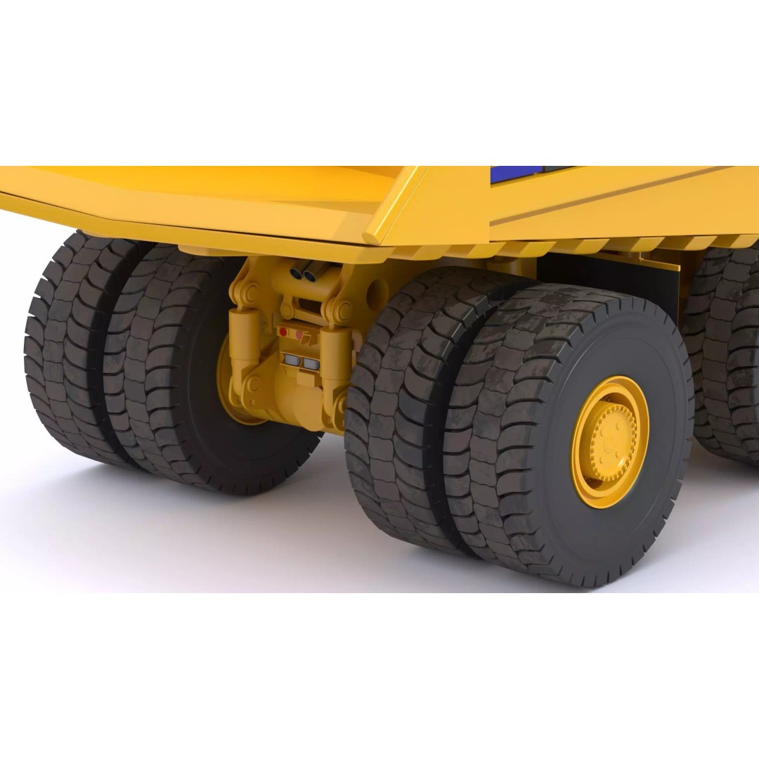Komatsu 930E-5SE Electric Drive Mining Truck 3D Model – High-Poly PBR Asset, FBX - View 17