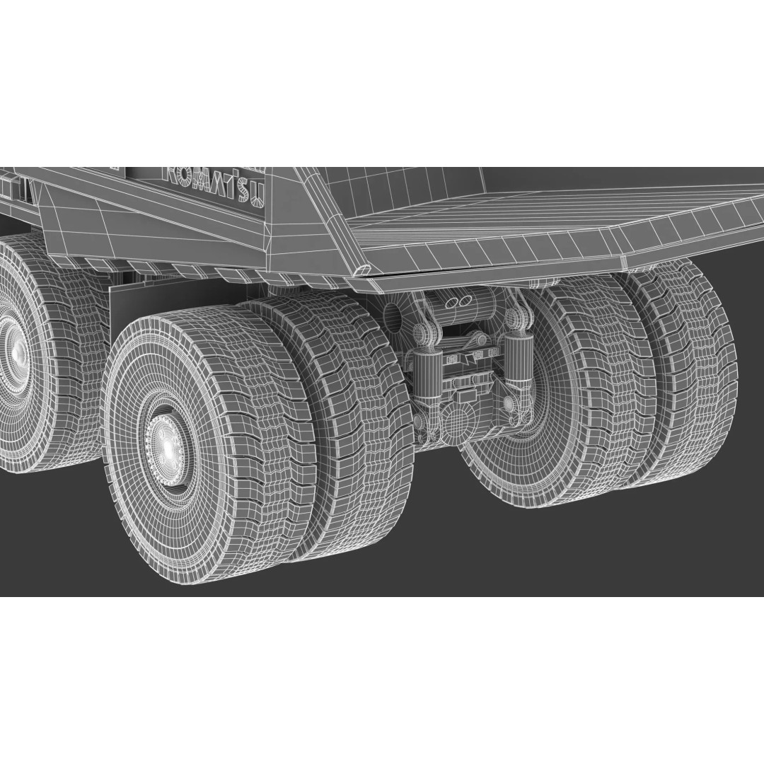 Komatsu 930E-5SE Electric Drive Mining Truck 3D Model – High-Poly PBR Asset, FBX - View 21