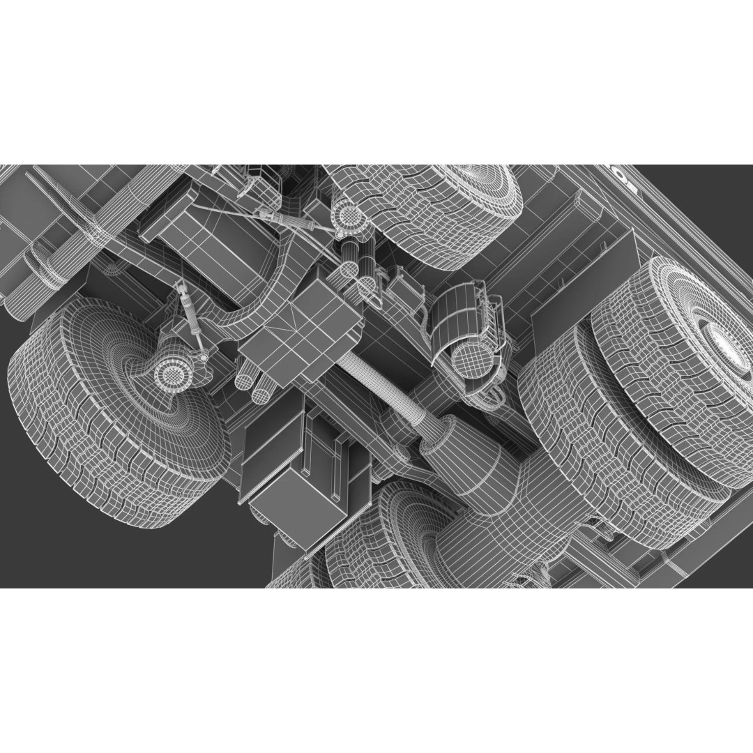 Komatsu 930E-5SE Electric Drive Mining Truck 3D Model – High-Poly PBR Asset, FBX - View 22