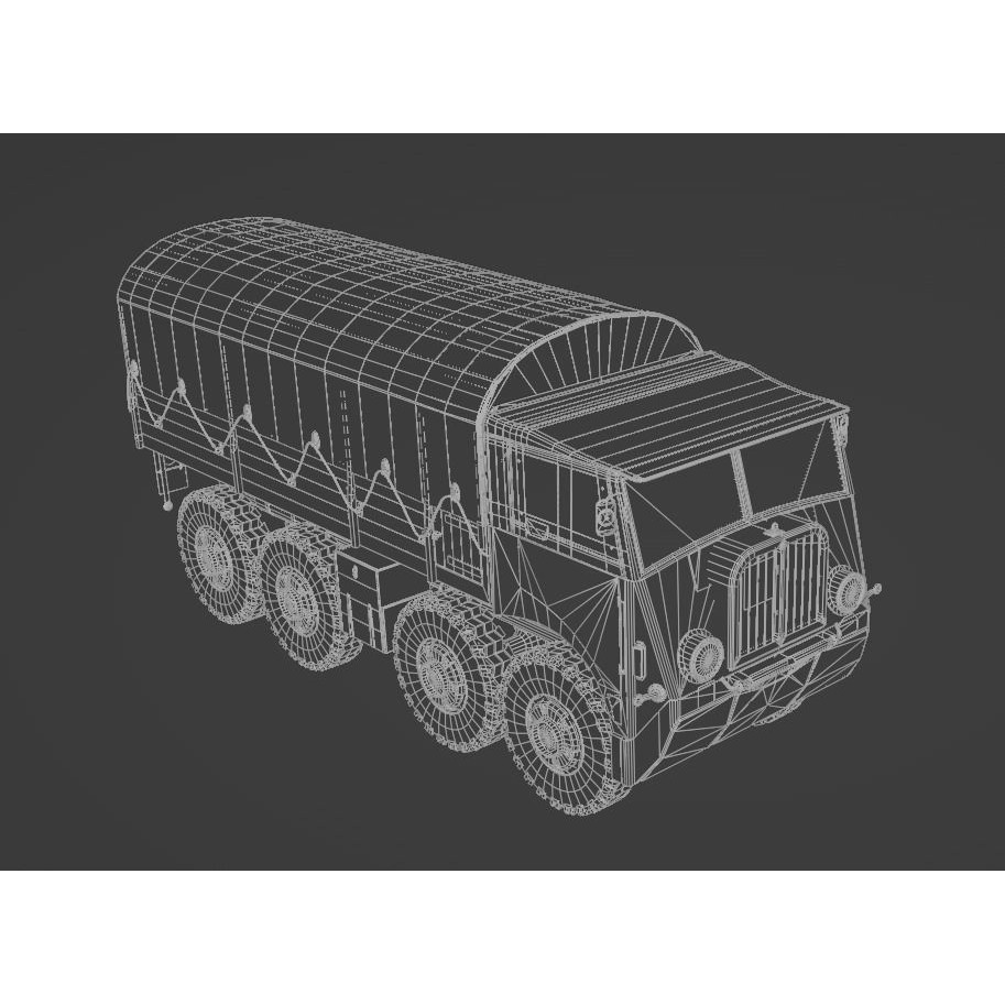 Saurer M8 8x8 3D Model – Low Poly Game Asset, FBX, Blender - View 13