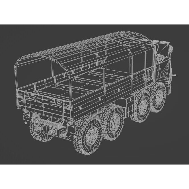 Saurer M8 8x8 3D Model – Low Poly Game Asset, FBX, Blender - View 16