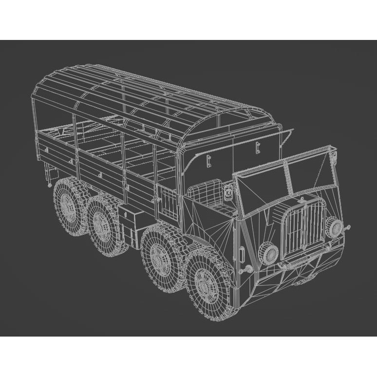 Saurer M8 8x8 3D Model – Low Poly Game Asset, FBX, Blender - View 18