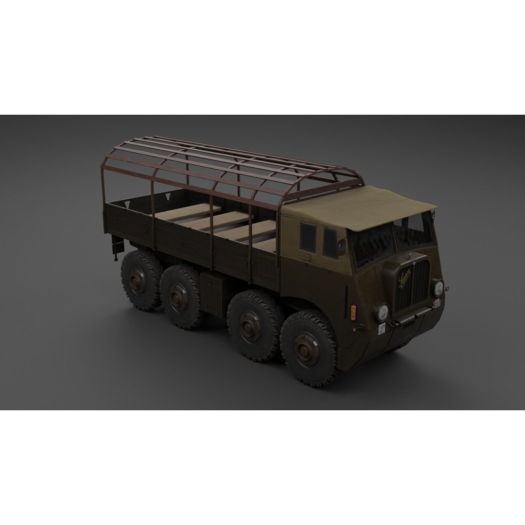 Saurer M8 8x8 3D Model – Low Poly Game Asset, FBX, Blender - View 20