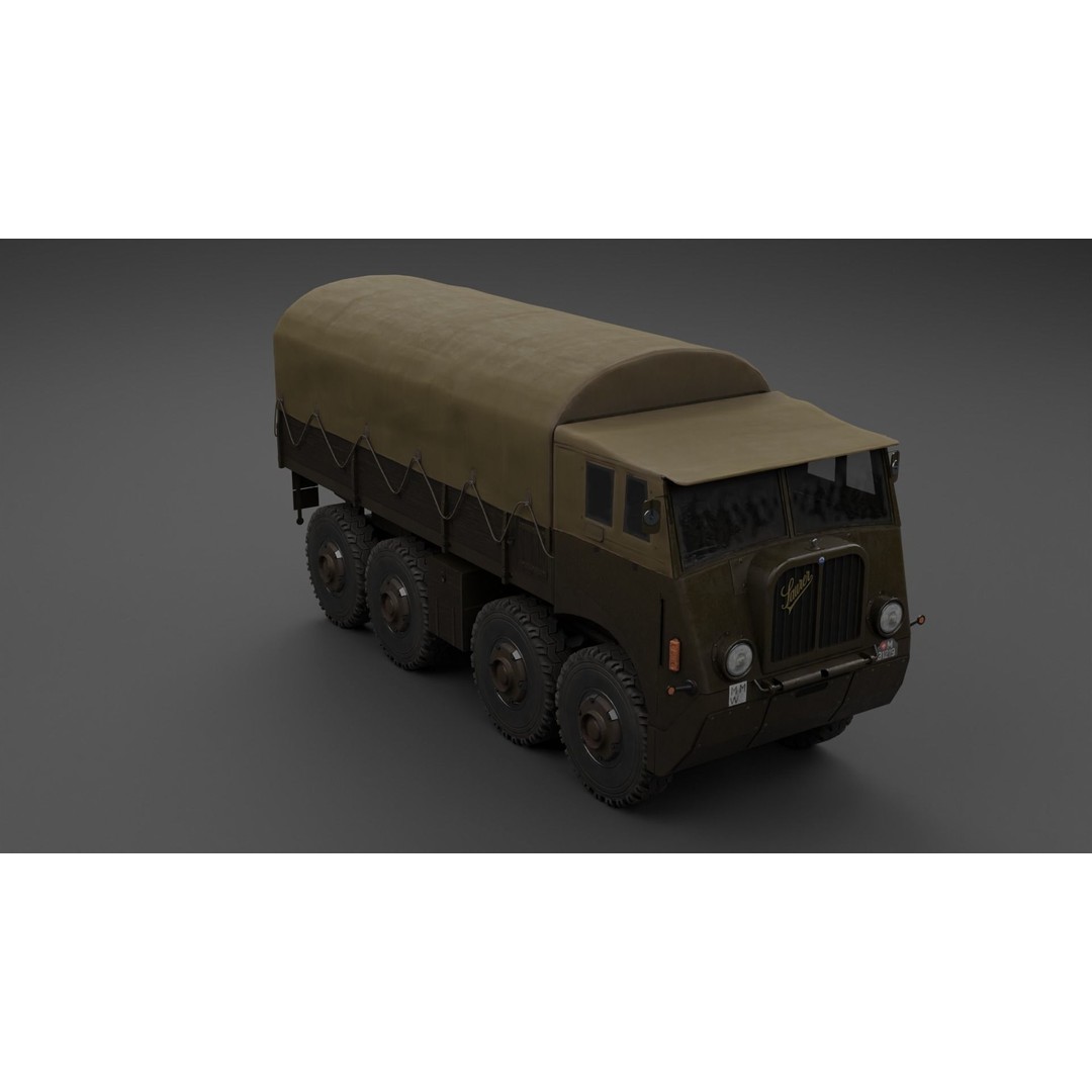Saurer M8 8x8 3D Model – Low Poly Game Asset, FBX, Blender - View 25