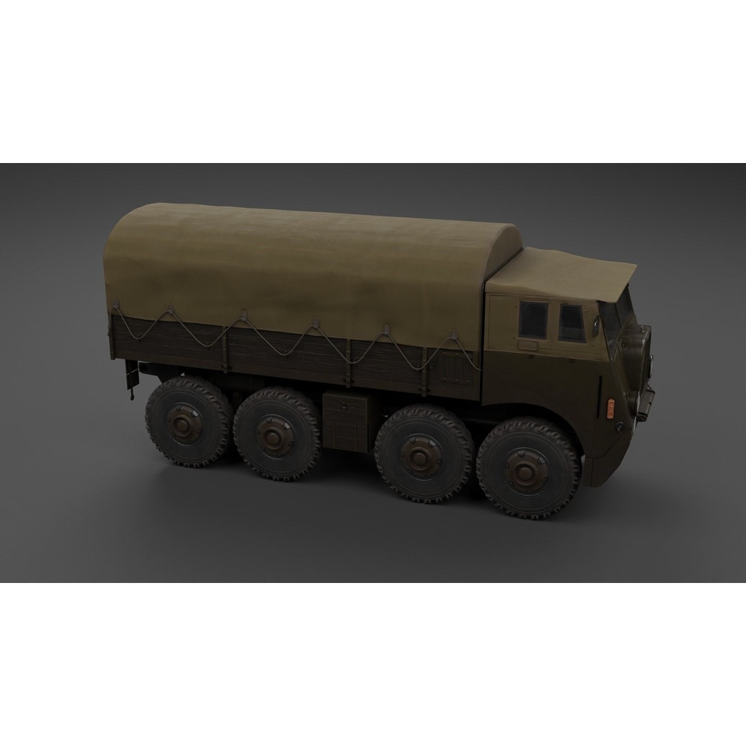 Saurer M8 8x8 3D Model – Low Poly Game Asset, FBX, Blender - View 26