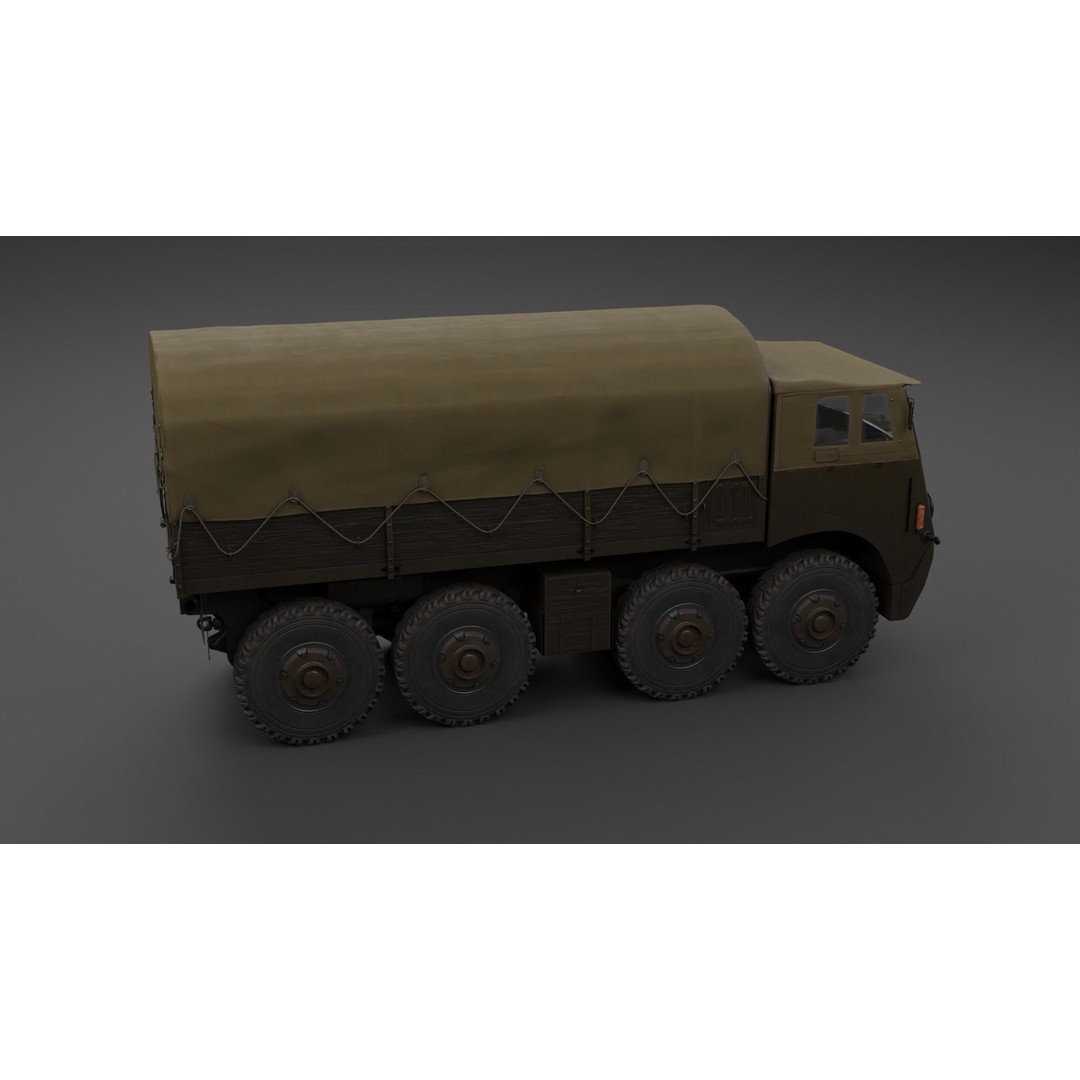 Saurer M8 8x8 3D Model – Low Poly Game Asset, FBX, Blender - View 27