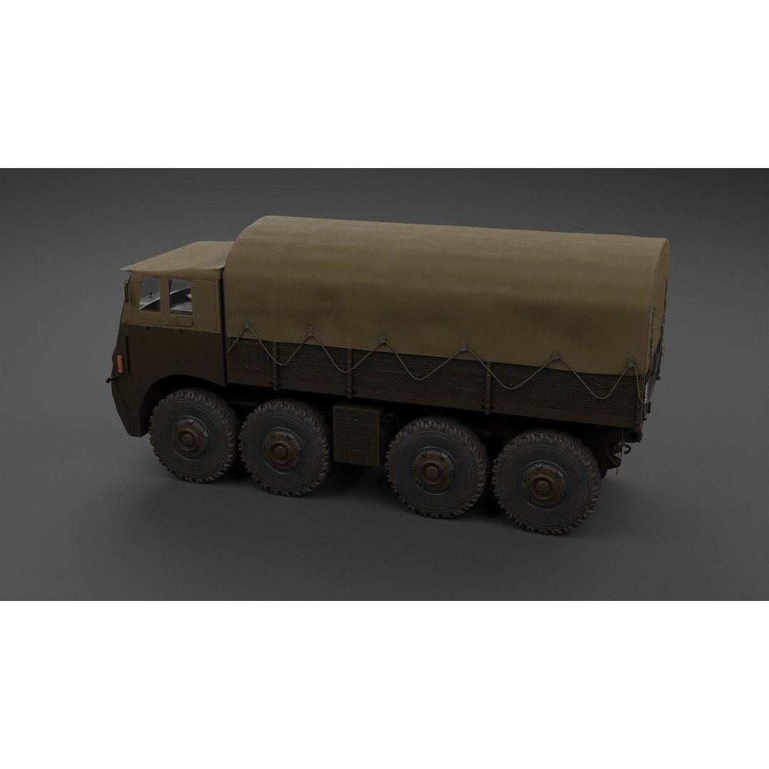 Saurer M8 8x8 3D Model – Low Poly Game Asset, FBX, Blender - View 31