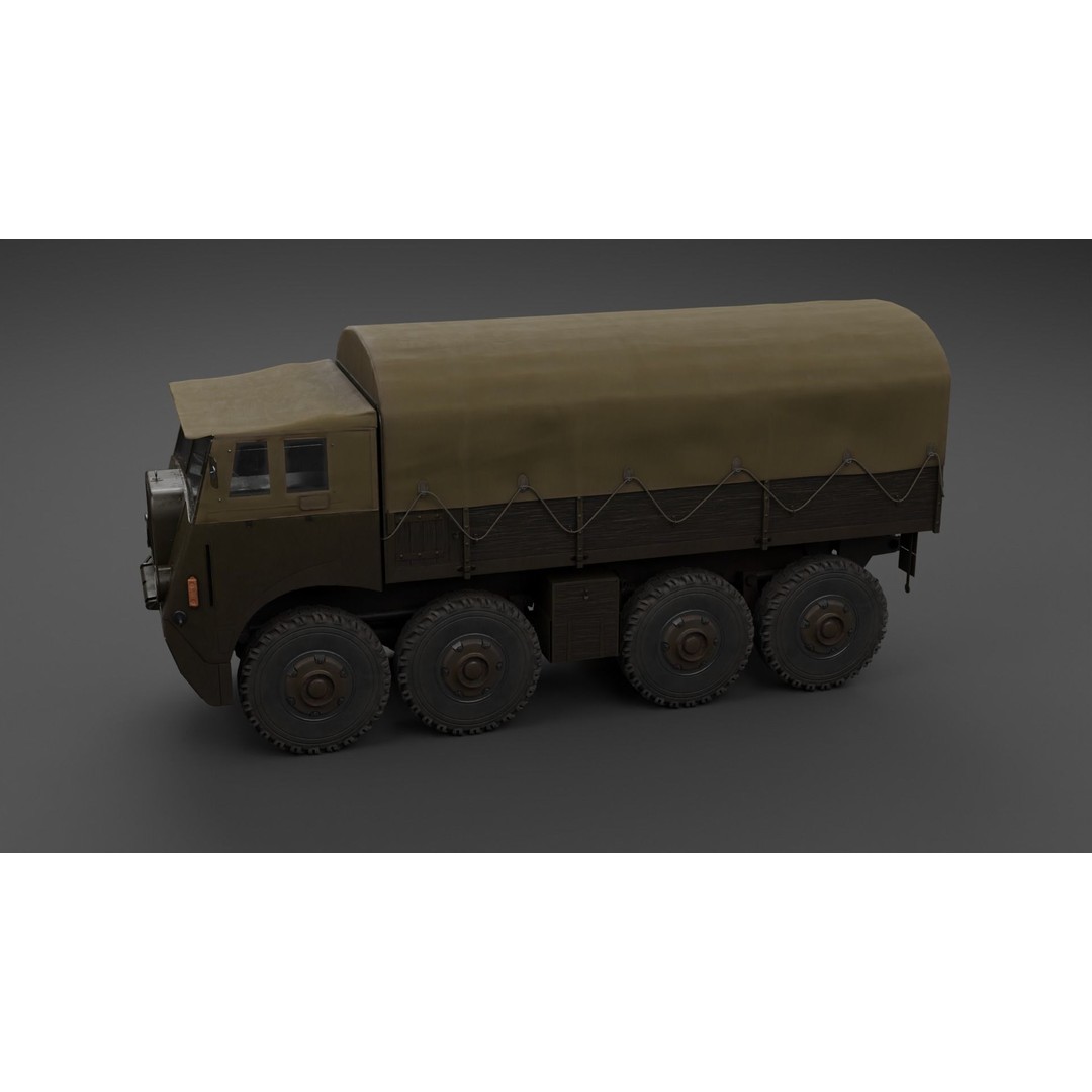 Saurer M8 8x8 3D Model – Low Poly Game Asset, FBX, Blender - View 32