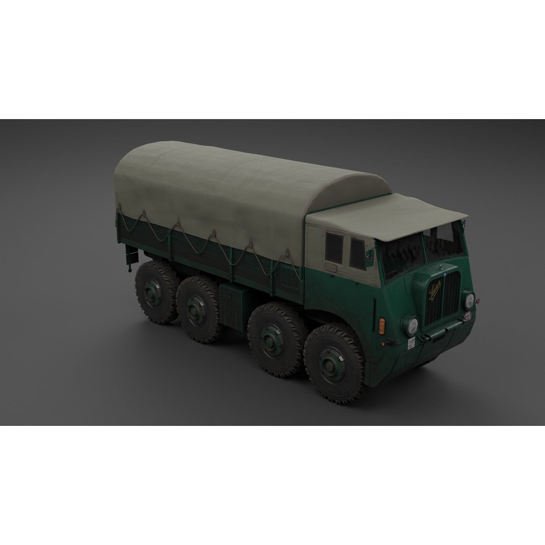 Saurer M8 8x8 3D Model – Low Poly Game Asset, FBX, Blender - View 4