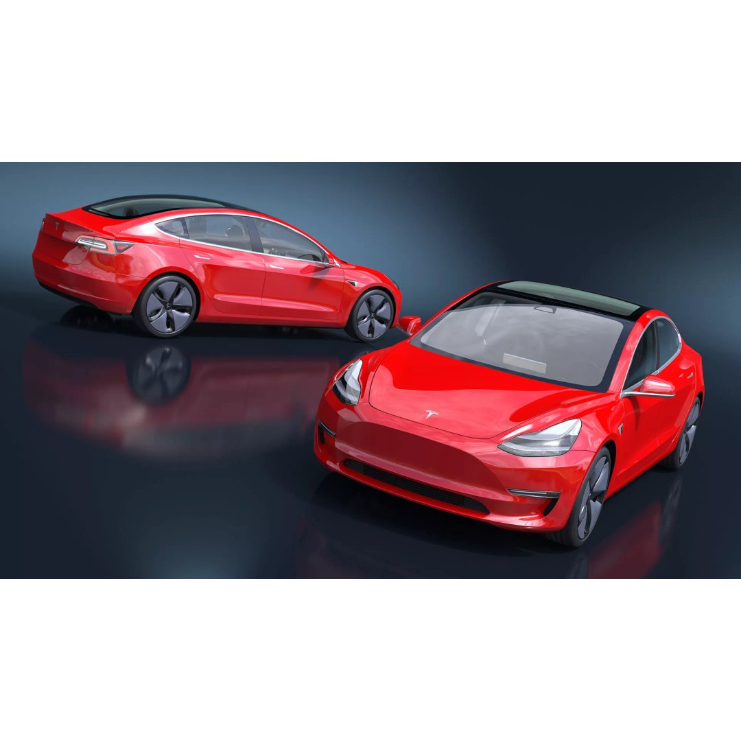 Tesla 3D Model – Luxury Electric Vehicle with Aero Wheel Covers - View 13