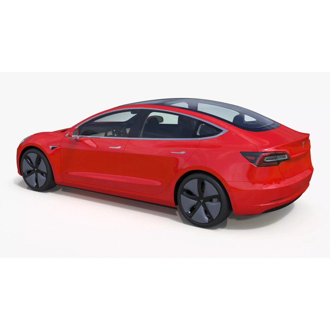 Tesla 3D Model – Luxury Electric Vehicle with Aero Wheel Covers - View 14