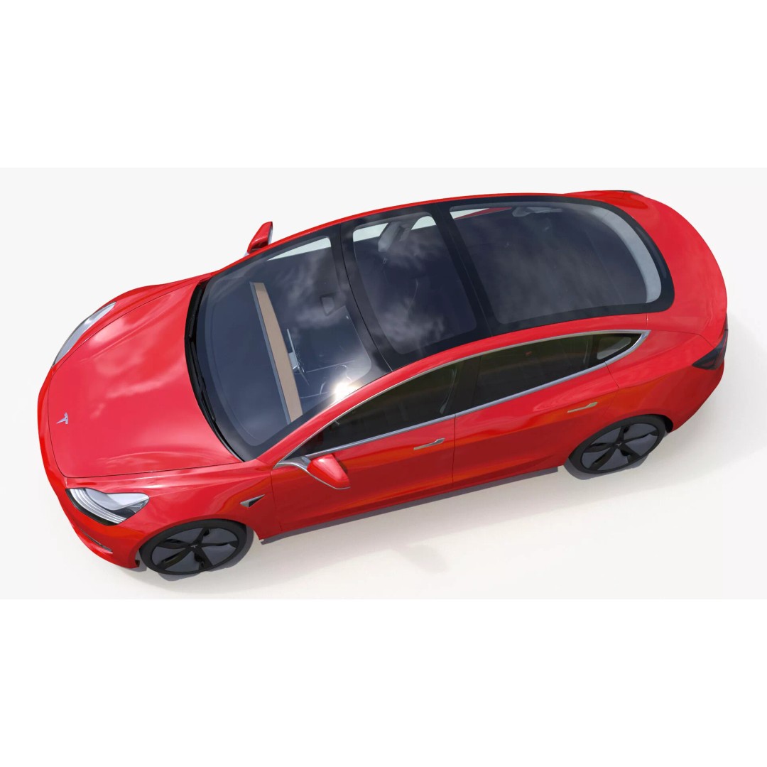 Tesla 3D Model – Luxury Electric Vehicle with Aero Wheel Covers - View 15