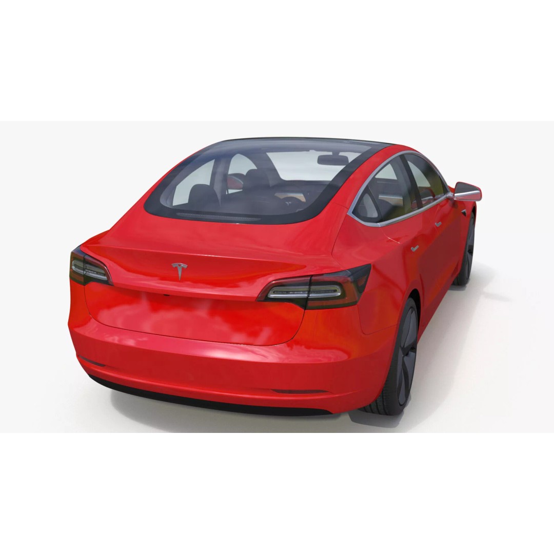 Tesla 3D Model – Luxury Electric Vehicle with Aero Wheel Covers - View 18