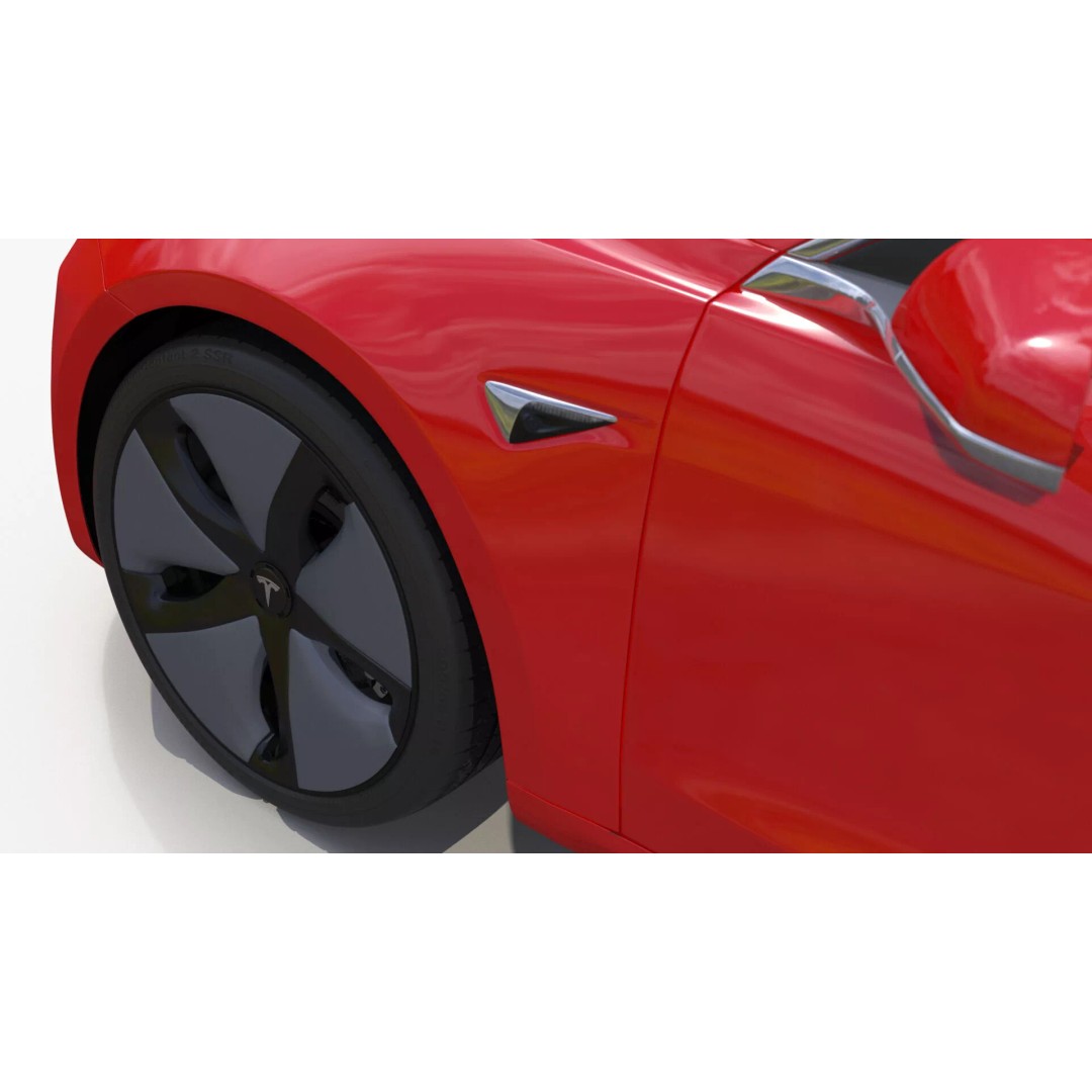 Tesla 3D Model – Luxury Electric Vehicle with Aero Wheel Covers - View 19