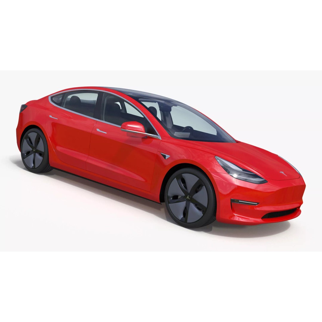 Tesla 3D Model – Luxury Electric Vehicle with Aero Wheel Covers - View 24