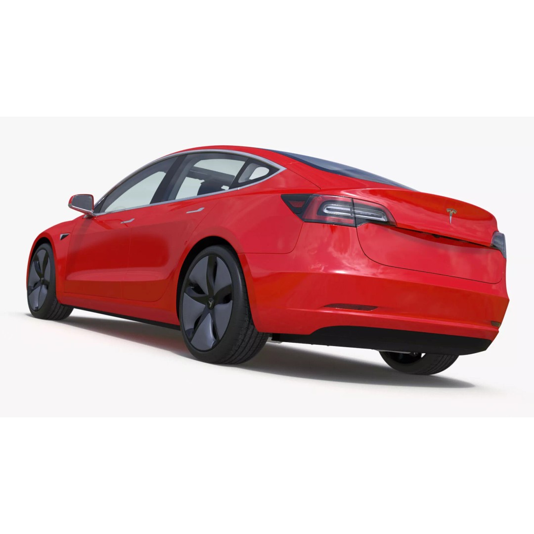 Tesla 3D Model – Luxury Electric Vehicle with Aero Wheel Covers - View 25