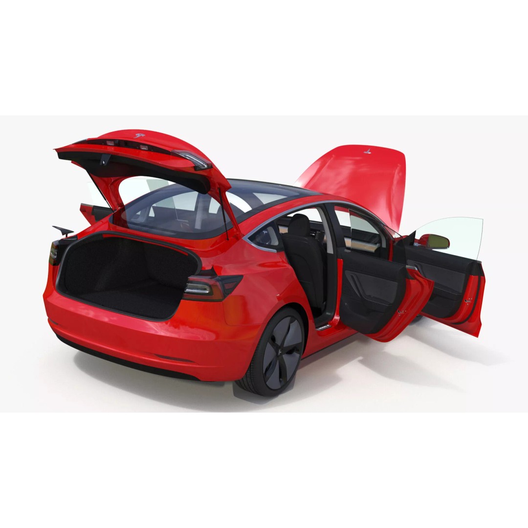 Tesla 3D Model – Luxury Electric Vehicle with Aero Wheel Covers - View 26