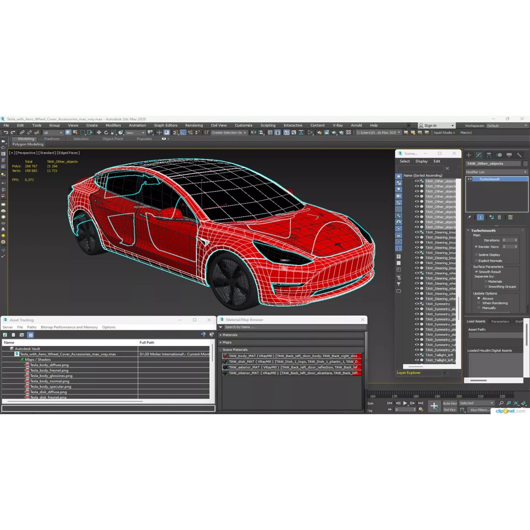 Tesla 3D Model – Luxury Electric Vehicle with Aero Wheel Covers - View 34