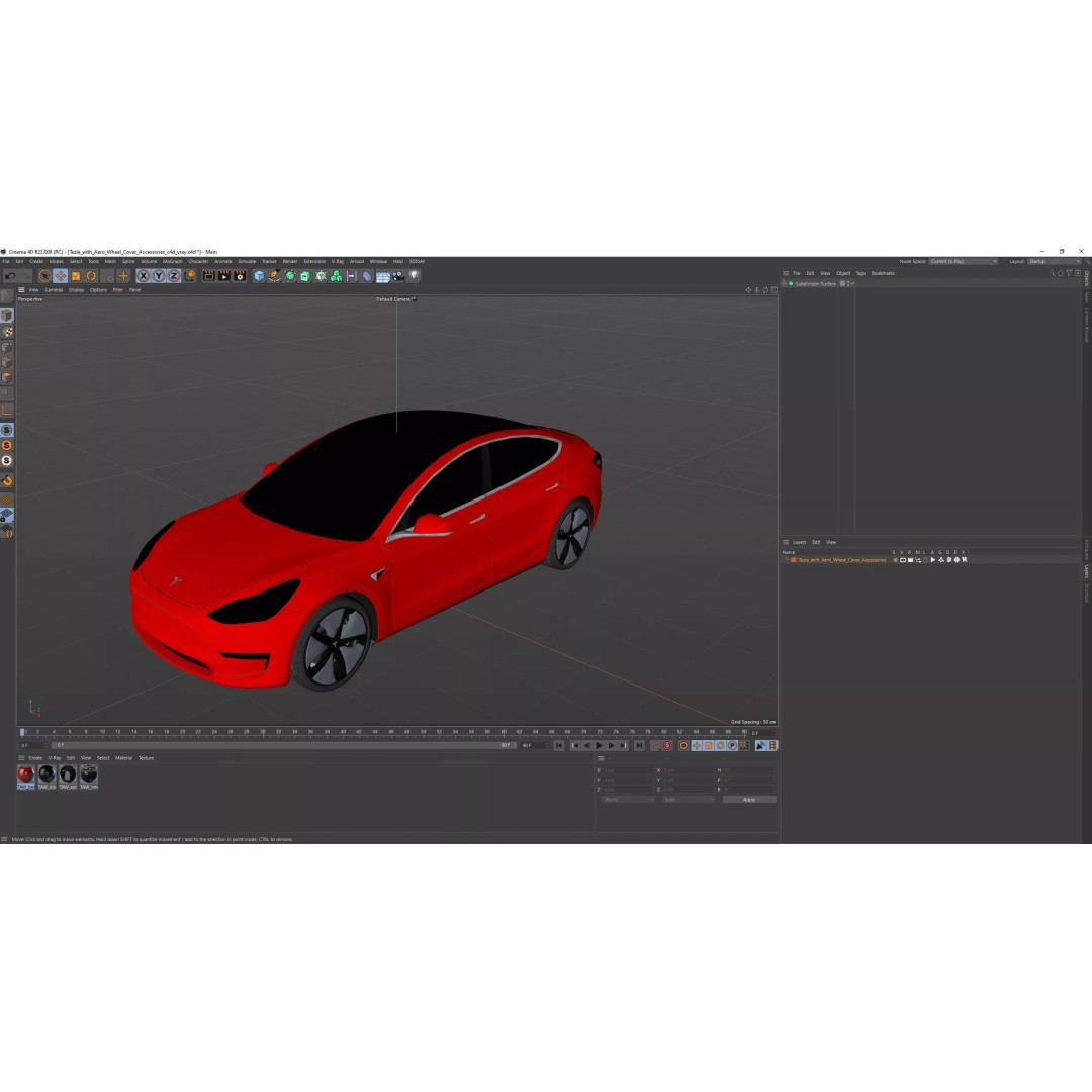 Tesla 3D Model – Luxury Electric Vehicle with Aero Wheel Covers - View 37