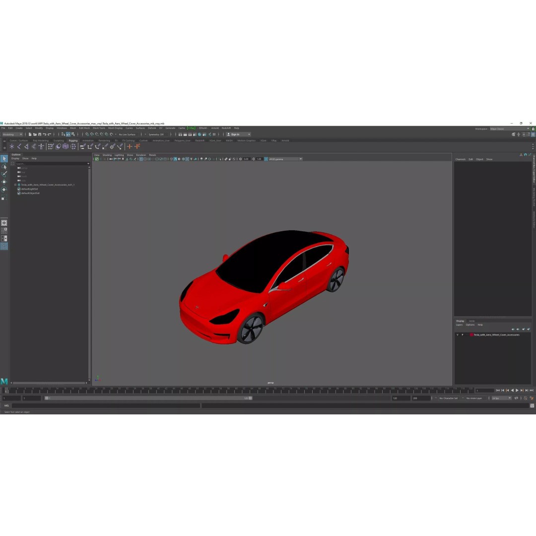 Tesla 3D Model – Luxury Electric Vehicle with Aero Wheel Covers - View 38