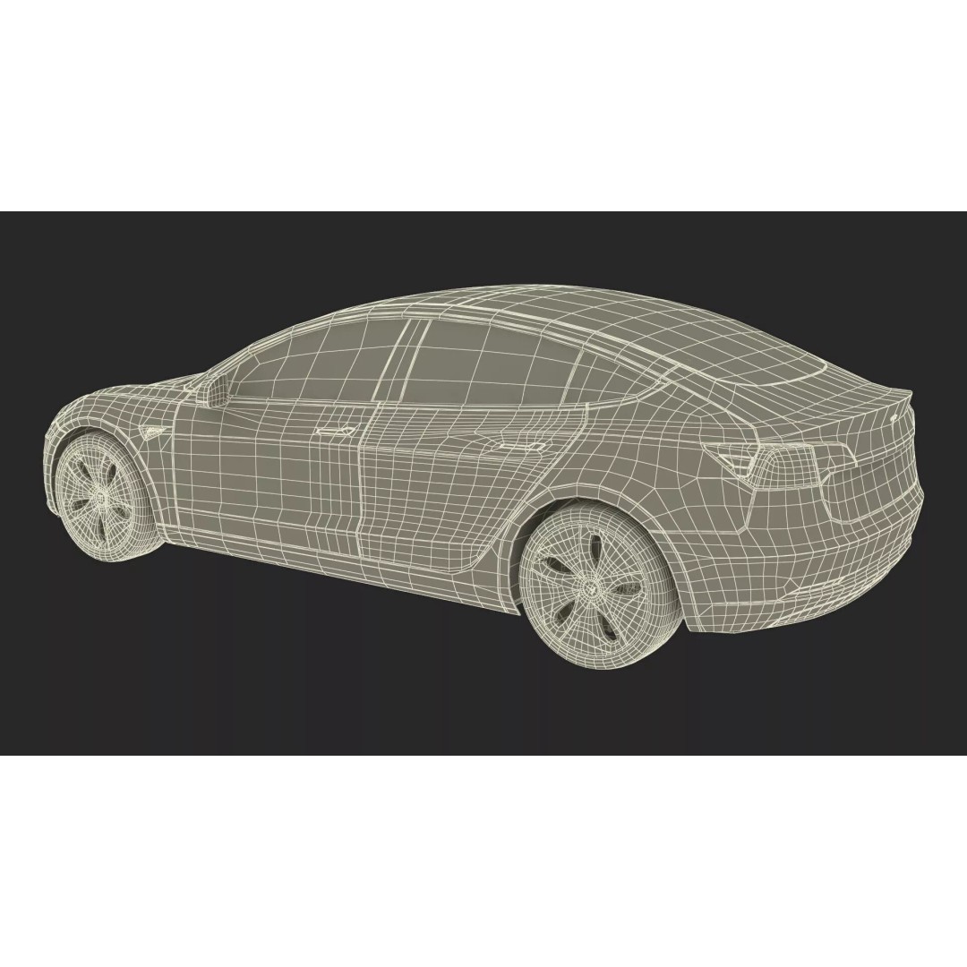 Tesla 3D Model – Luxury Electric Vehicle with Aero Wheel Covers - View 39