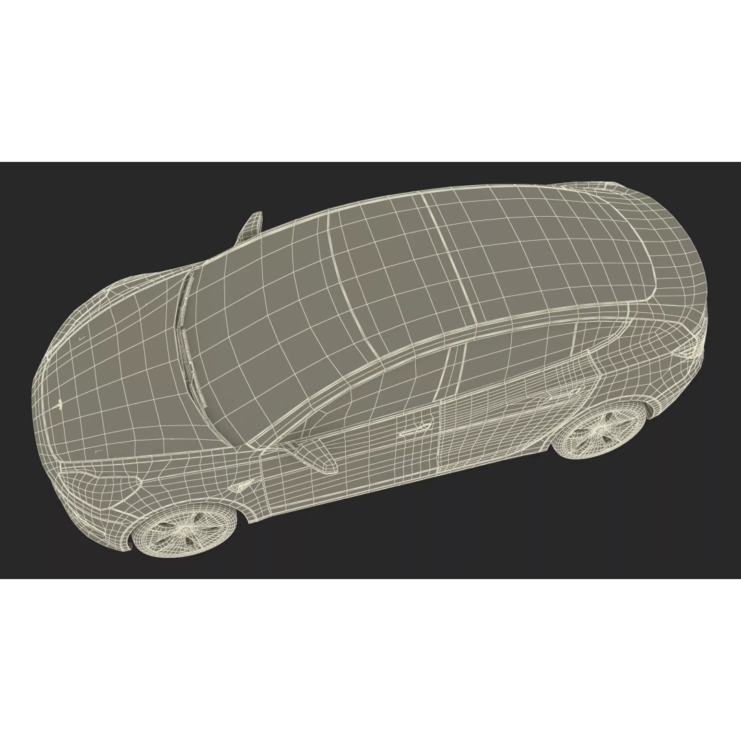 Tesla 3D Model – Luxury Electric Vehicle with Aero Wheel Covers - View 40