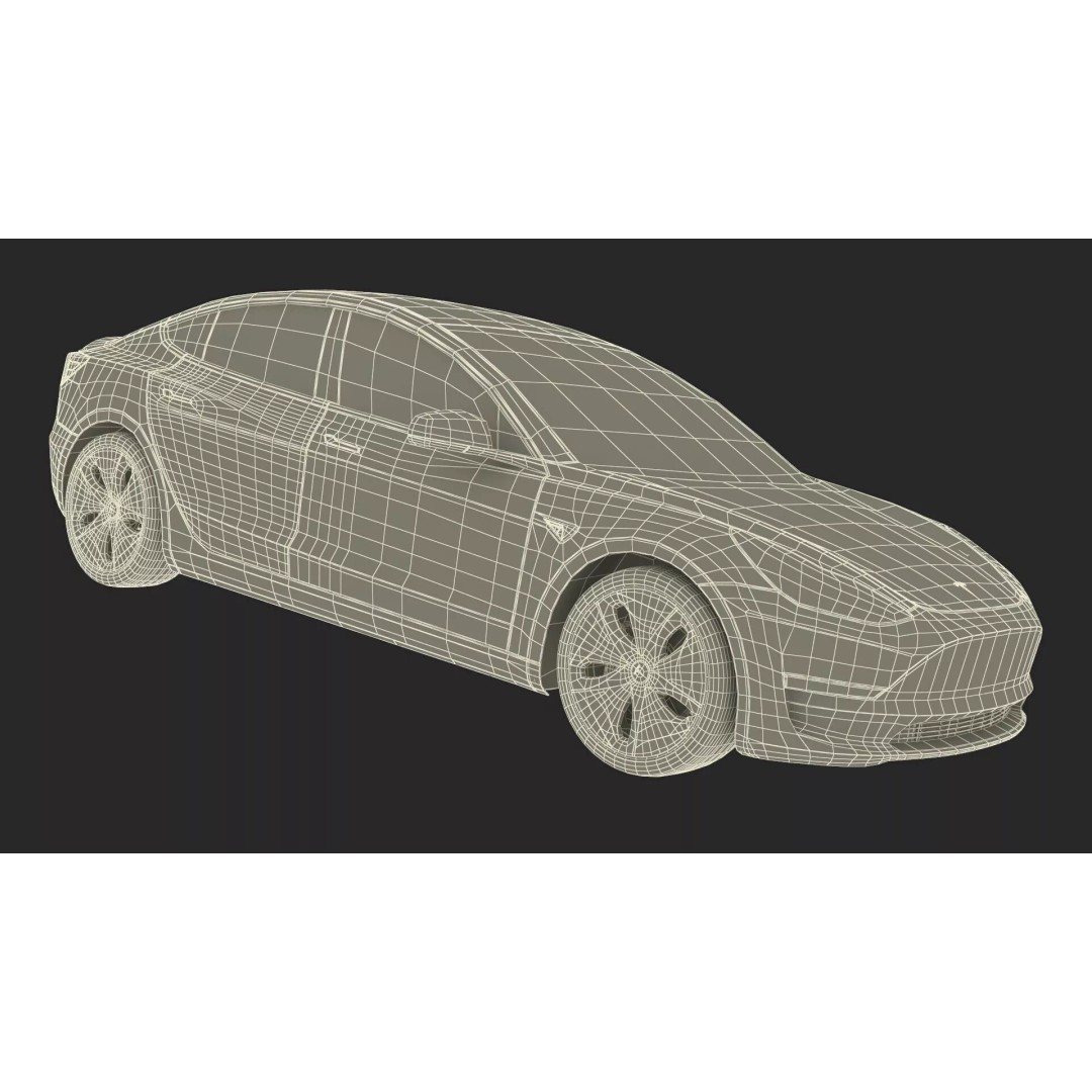 Tesla 3D Model – Luxury Electric Vehicle with Aero Wheel Covers - View 49