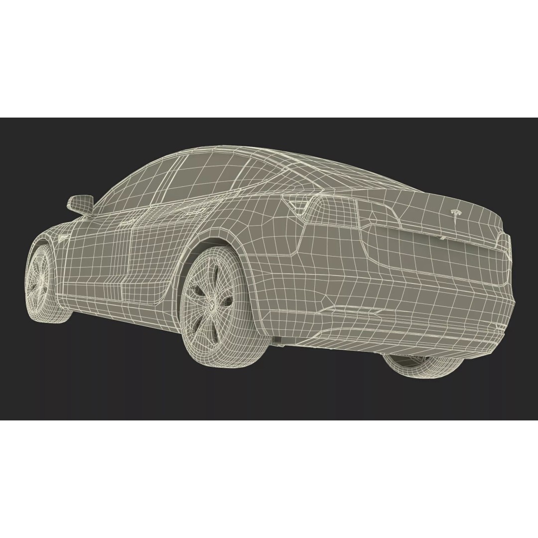 Tesla 3D Model – Luxury Electric Vehicle with Aero Wheel Covers - View 50