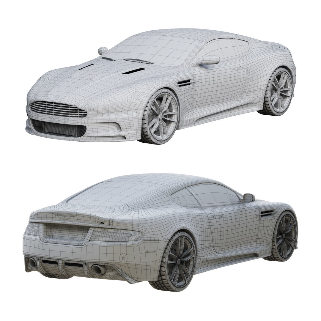 Aston Martin DBS I 3D Model – Low Poly Game Asset, FBX, OBJ