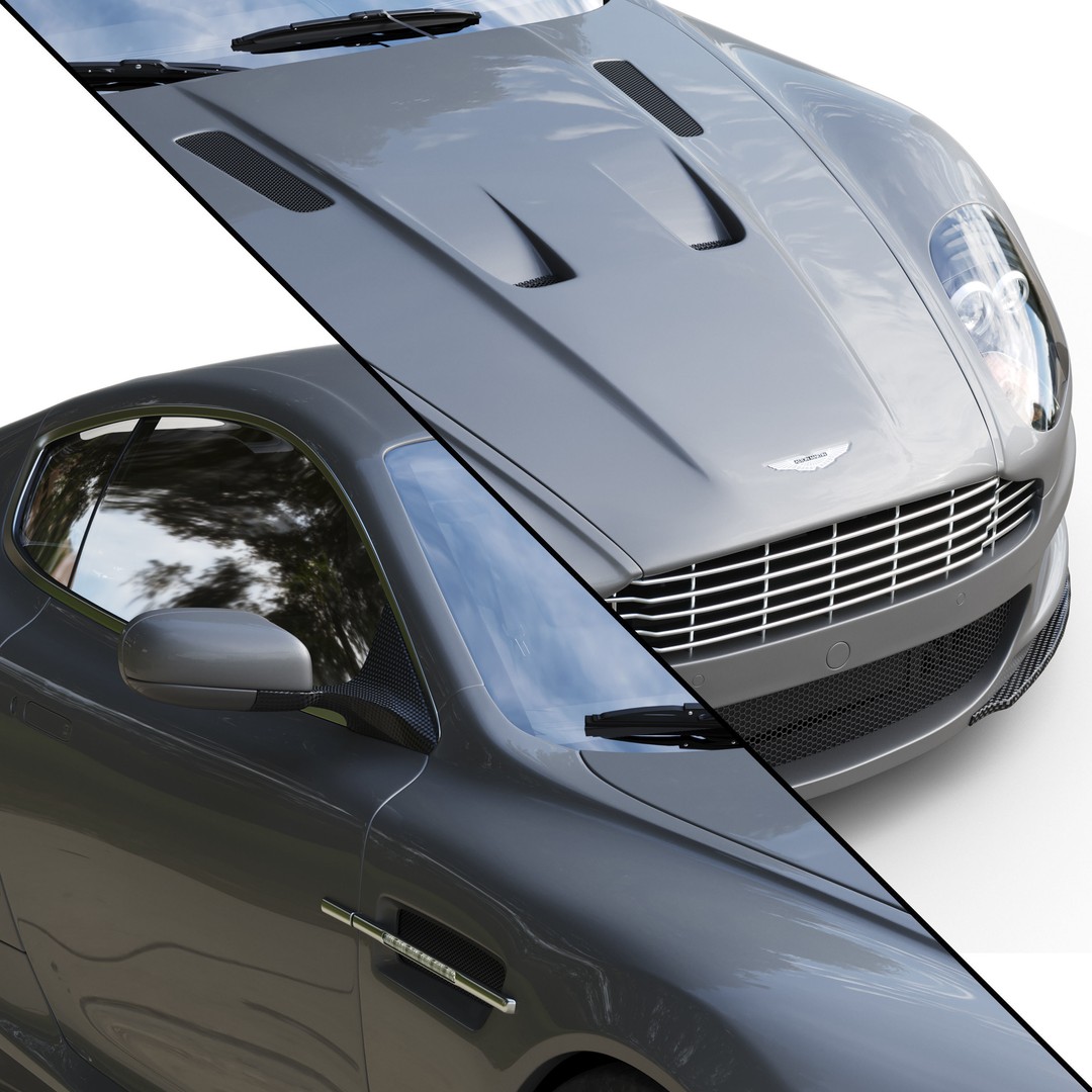 Aston Martin DBS I 3D Model – Low Poly Game Asset, FBX, OBJ - View 6