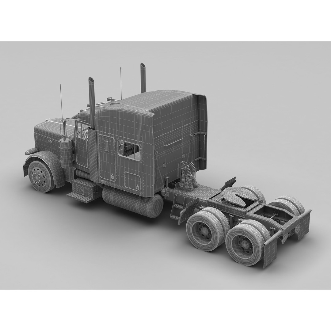 Truck 379 3D Model – Detailed Interior, Game Ready, FBX - View 11