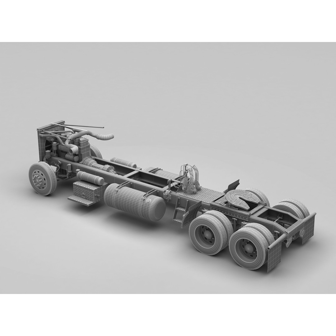 Truck 379 3D Model – Detailed Interior, Game Ready, FBX - View 13