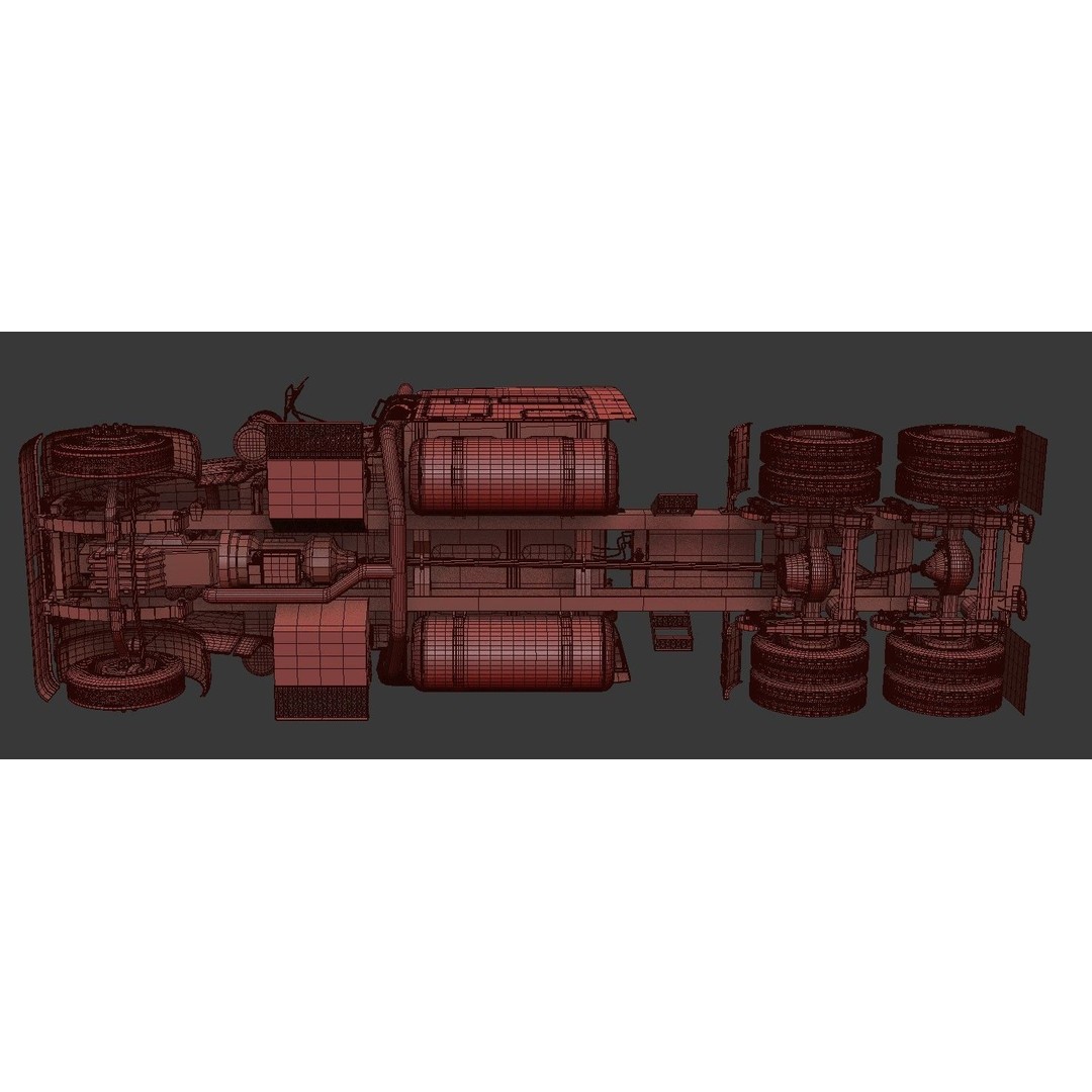 Truck 379 3D Model – Detailed Interior, Game Ready, FBX - View 14