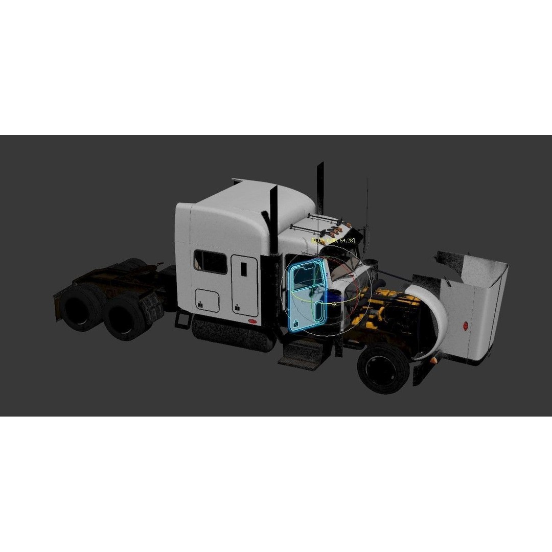 Truck 379 3D Model – Detailed Interior, Game Ready, FBX - View 16